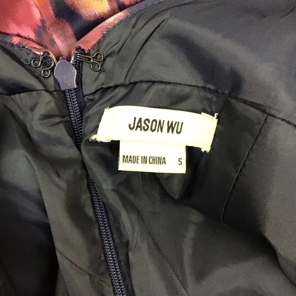 Jason Wu Watercolor Satin Maxi Dress | Small - Picture 11 of 14